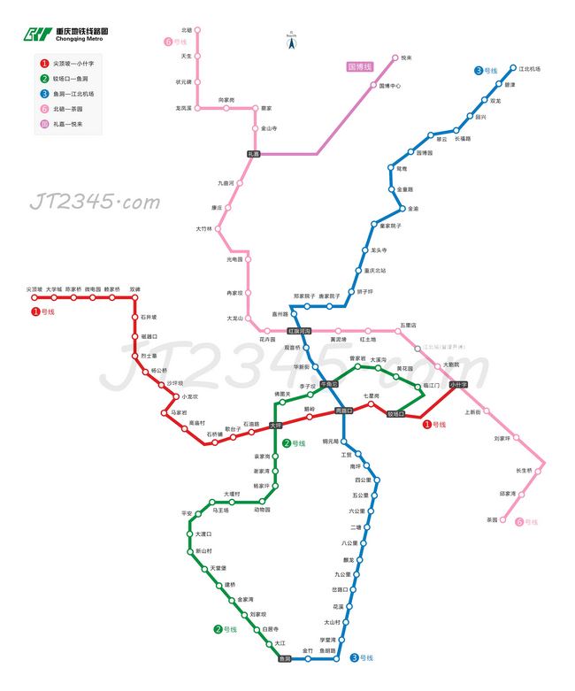 重慶地鐵線路圖