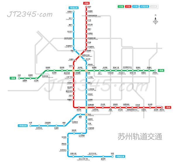 蘇州地鐵線路圖